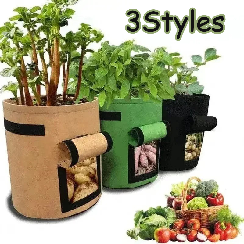 Agriculture Vertical Farming - 3 stilleri keçe bitki büyümek çanta
