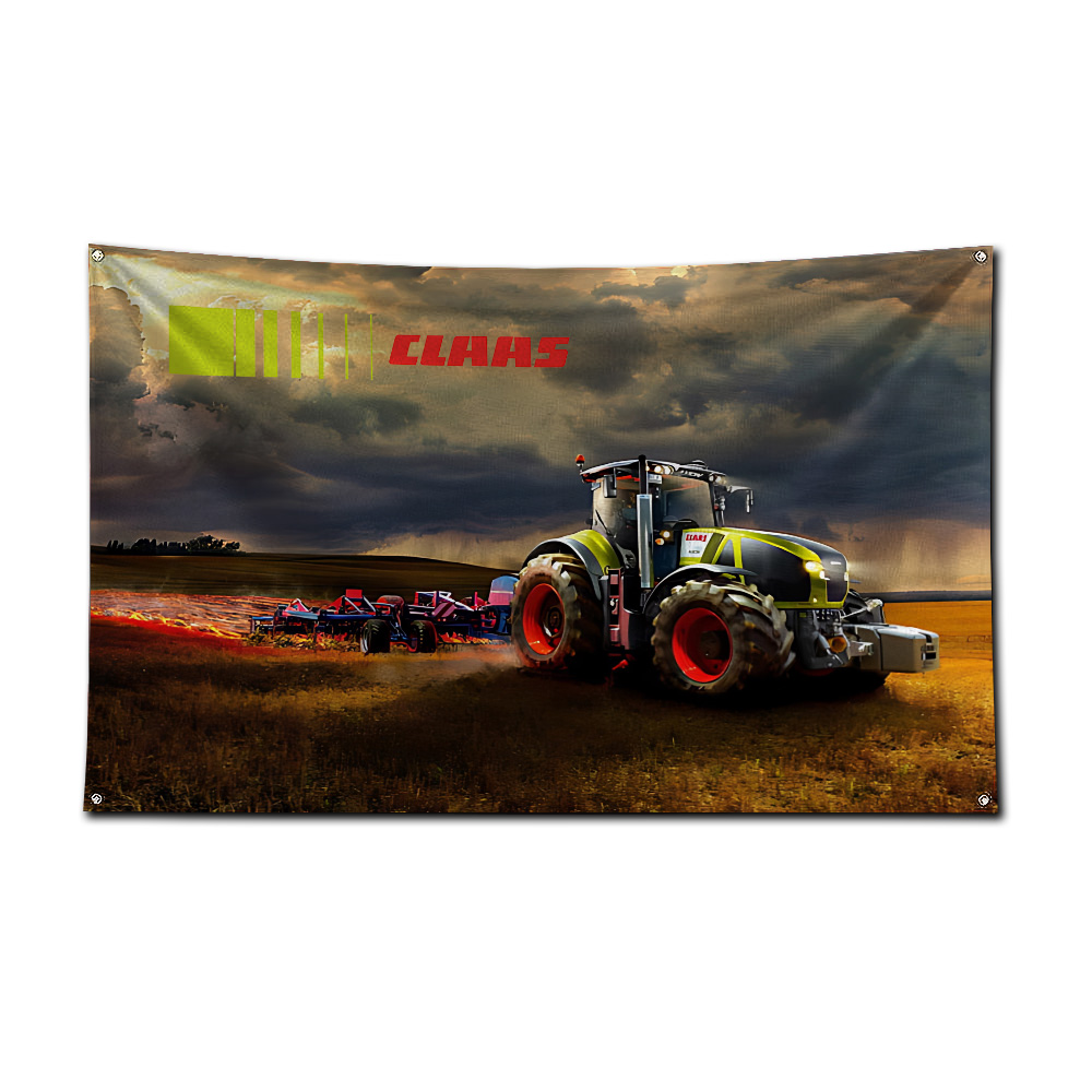 Traktör ve Biçerdöver Bayrağı, - Farming Agriculture Logo incelemesi ve fiyatı